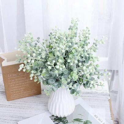 1 pieza Tallo artificial de bayas silvestres, flor realista vintage para decoración del hogar, decoración navideña, ramo de novia, decoración de boda, decoración de fiesta, decoración de hotel, centro de mesa de comedor, arreglo floral DIY, flor y hojas de plástico realistas con tallo