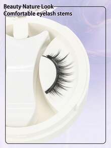 1 Pair New Soft Magnetic False Eyelashes, Natural Look, Reusable Magnetic Eyelash Set, Easy Wear For Women - Natural Lashes - View 9