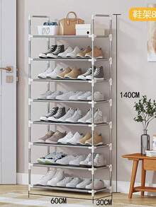 Zapatero de metal resistente de 3/4/5/6/7/8/9 capas, zapatero simple, fácil de montar, adecuado para entrada. Pasillo, dormitorio, sala de estar, hogar, dormitorio. - Blanco - Ver 16