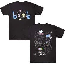 ILLITs Bomb New Album Cotton Soft Tshirt ILLITs Kpop Girl Band T-Shirt Summer Cotton High Quality Streetwear Hip Hop Men_Women Tee - 黑色 - 查看 1