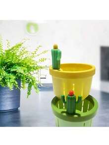 1pc Kitchen Sink Drain Basket, Single Handle Faucet Drainer Rack And Vegetable Cleaning Management Storage Rack - A - View 7