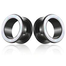 2个316不锈钢螺纹圆形耳塞耳扩扩器穿刺饰品 男女通用 - 多色 - 查看 20