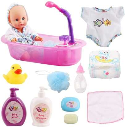 Baby Doll Bath Time Play Set