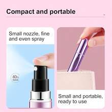 Portable Mini Perfume Atomizer Bottle, Atomizer Perfume Spray, Scent Pump Case, Refillable Travel (5ml, 5 Pack) (Purple, Gold, Gre1en, Red, Black) - Purple - 查看 7