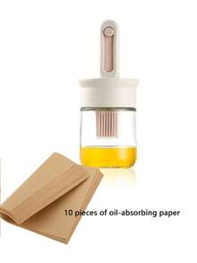 Buy Oil Brush Bottle, Get Oil Absorbent Paper Free. Pink, White Oil Brush, Baking Brush With Oil Jar, BBQ Brush With Oil Pot, Household Oil Brush For Baking And Cooking, Creative Oil Brush With Oil Box, Kitchen BBQ Camping Outdoor Picnic Oil Brush, Kitchen Accessories, BBQ Accessories. Valentine's Day, Ramadan, Eid Al-Fitr - Multicolor 2 - View 13