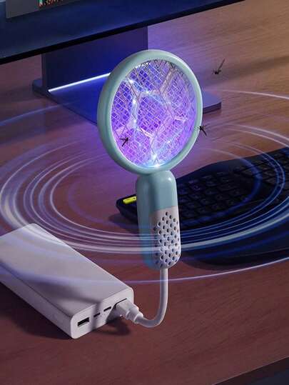 Matamoscas USB con luz UV, lámpara eléctrica portátil mini mata insectos para interiores, exteriores, camping, coche, hogar, hotel - Repelente de plagas