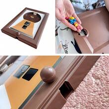 Wall-Mounted Square Candy Photo Frame, Candy Dispenser Photo Frame, Hanging Candy Photo Frame, Photo Frame With Built-In Candy Dispenser, Convenient And Quick Dispensing Of Candy, Nuts, Pet Treats, Candy Photo Frame - Brown - View 8
