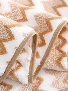 Toalla de baño/toalla de mano de felpa coral a rayas, simple, suave y absorbente para uso doméstico y decoración de baño - Celeste - Ver 8