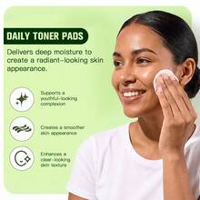 Lakerain 面部爽肤化妆棉，保湿亮肤 - 白色 - 查看 3