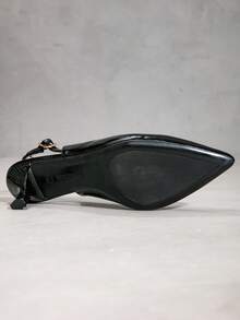 法式风格女士尖头露跟细高跟凉鞋，性感轻便夏季办公室细高跟凉鞋，优雅轻盈奢华女鞋，拉长腿部线条透气细跟细高跟凉鞋，优雅派对通勤时尚风格，简约搭扣设计，度假风，奢华风，春夏通勤派对优雅搭扣细高跟凉鞋，复古低帮时尚约会凉鞋，宴会晚礼服，毕业典礼，日常百搭露跟细高跟女鞋，轻便办公室 - 暗夜黑 - 查看 7