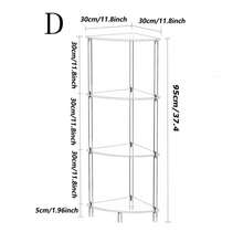 一套亚克力转角置物架，易于组装和拆卸，可作边桌使用，适用于卧室、客厅、厨房 - 透明 - 查看 9