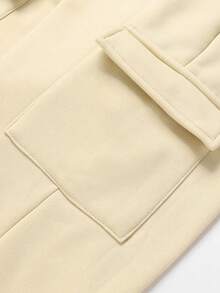 男士修身卡其色工装慢跑裤，舒适贴合，适合日常穿着、工作、旅行、跑步、休闲、办公室、健身房和户外活动。 - 杏色 - 查看 6