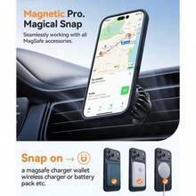 Magnetic For IPhone 17 Pro Max Case(6.9"), Upgraded [Full Camera Protection] [Compatible With Magsafe] [Translucent Matte] Shockproof Protective Phone Case, Orange - Black - View 4