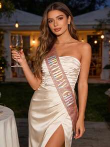 Birthday Sash, Women's Birthday Sash, Suitable For Birthday Parties, Birthday Sash Small Gift, Perfect Choice For Birthday Celebration Events, Birthday Party - Multicolor - View 4