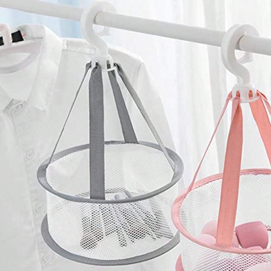 Estante de Secado de Brochas de 3 Piezas de Malla Colgante Red Seca Mini Rejilla de Secado Ventilada a Prueba de Viento Cesta Secadora para Herramientas de Brochas-018 - como en la foto - Ver 1