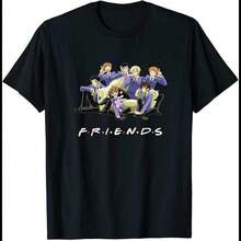 Ouran Host Club Manga Lovers Cotton T-Shirt Unisex Classic Round Neck Short Sleeved Tee Shirts - Black - View 8