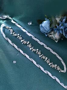 1pc Silver Rhinestone Bridal Headpiece, Suitable For Bride Wedding, Party, Events [HP730] Valentine's Day Accessories - Silver - View 8