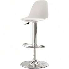 カウンターチェア ハイチェア 昇降式椅子 バーチェア 360º回転 PUレザー - ホワイト - チェックする 11