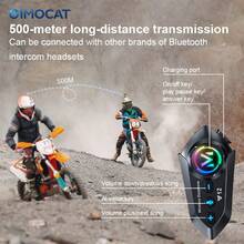 Casco de motocicleta Y12 con auriculares, intercomunicador, conectividad Bluetooth 5.3, batería integrada de 500mAh, cancelación de ruido inteligente, diseño ligero, esencial para conducir, esquiar, hacer senderismo, auriculares para casco de motocicleta - Paquete de 2 - Ver 3