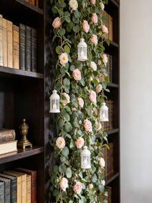 1 cây dây leo giả hoa hồng Happy Rose nhiều màu sắc, dài 1,7 mét, 36 nhánh, kiểu dáng cổ điển, thích hợp để trang trí cổng cưới, tường nền tiệc, treo trong nhà và ngoài trời, quà tặng trang trí lễ Phục sinh, ngày Valentine, sinh nhật. - Nhiều màu - Xem 10