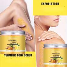 114g Turmeric Lemon Body Scrub, Containing Turmeric Root, Lemon Fruit, And Collagen, Helps Skin Look Radiant, Gently Exfoliates And Smoothens Skin, Daily Body Skin Care - AHA - View 6