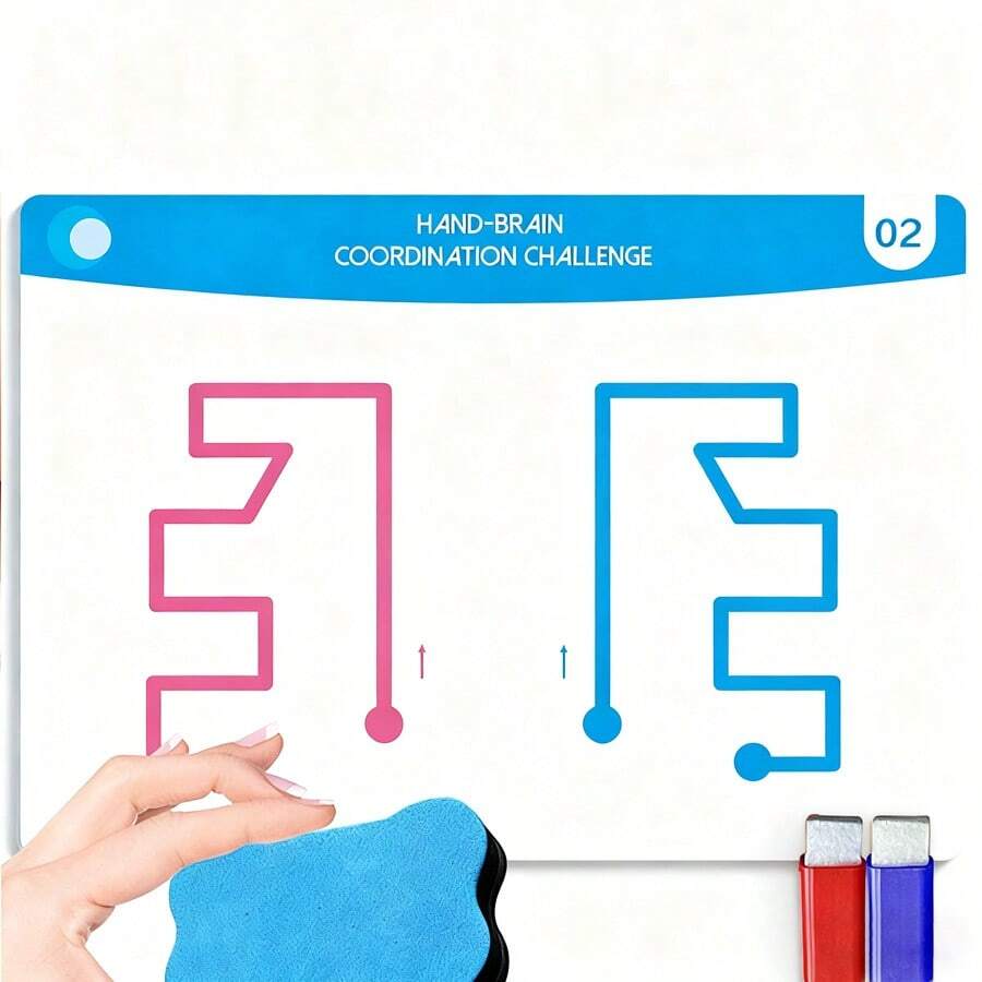hoojojo 1 pieza Herramienta de desarrollo del hemisferio izquierdo del cerebro, 3 tamaños, juego de entrenamiento avanzado, ayuda didáctica de rompecabezas, herramienta para coordinación mano-cerebro y expansión del pensamiento, práctica de habilidades motoras finas, asistencia de interacción sensorial de control de bolígrafo, suministros de educación Montessori, esencial de vuelta a clases, ayuda didáctica para maestros, suministros de aprendizaje, adecuado para el aula, juegos en el hogar, reuniones grupales - Multicolor - Ver 1