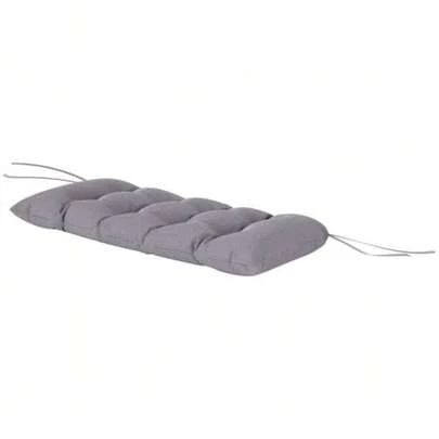 Bench Cushion 105 X 46 X 12.5 Cm, With Ties, For Outdoor Use, Waterproof And UV50+ Resistant, Grey.