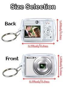 1pc Customized Acrylic Keychain With Personal Photo And Text, Couples Personalized Keychain, Photo Keyring, Valentine's Day Gift, Birthday Gift, Anniversary Gift, Couples Gift - Keychain With Pictures and Text On Different Sides - View 7