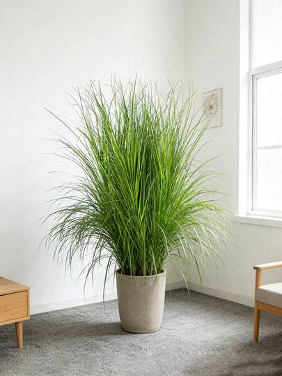 Große künstliche Schilfgras-Zwiebel-Gras-Tropenpflanze Blatt-Bouquet aus PVC-Kombination, geeignet für Hochzeit, Garten, Bürodekoration, ohne Topf, Valentinstag, Geschenk, Geburtstag, Abschlussfeier