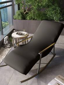 1 chiếc bọc ghế nằm bằng lụa sữa màu trơn, thích hợp cho phòng khách, ban công, ghế nằm ngoài trời, bảo vệ toàn diện cho mọi mùa. - Xám - Xem 2