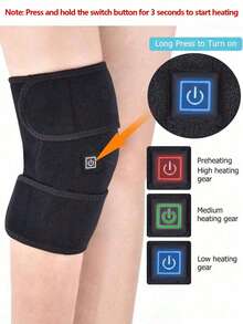 1pc Knee Heating Pad, Knee Wrap Heating Therapy Electric Warmer, Suitable For Men And Women Knee Leg Calf Arm, Includes USB Power Cord, 3 Seconds Long Press Switch To Start Heating Christmas Gifts, Hand Warmers, Gifts For Men, Stocking Stuffers, Hand Warmers Rechargeable, Spring Summer Picks, Brides Maid Gifts, Room, Bedroom Decor, Bedroom Decor, Beach, Travel, For Men, For Women, Vacation,Cute Stuff - one-size - View 2