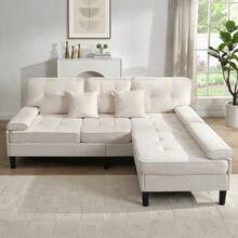 Sofas & Couches - Light Beige + Foam + 3 Seat + Foam - View 10