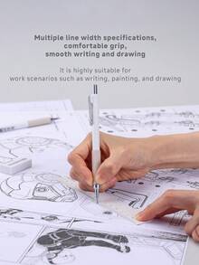 Languo 新款金属自动铅笔套装 - 自动铅笔，绘图铅笔，0.3/0.5/0.7/0.9mm 艺术自动铅笔及笔芯，适用于绘画和书写，附赠礼盒 - 彩色 - 查看 10