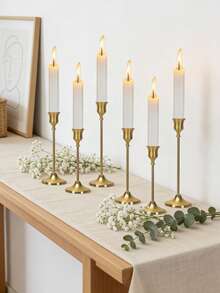 Bougeoir en laiton de forme conique, décoration de cheminée, décoration de table, bougeoir pour bougie pilier, cadeau de mariage, cadeau d'anniversaire, cadeau de remise des diplômes - Multicolore - Voir 4