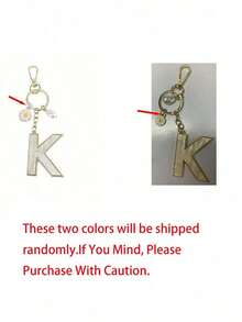 1pc 26 English Alphabet Faux Pearl Alloy Keychain Paired With Bowknot Ornaments, Popular Accessory, Backpack Charm Car Hanging Pendant Women Girls,Wallet And Handbag Accessories,Couple Pendant, Bag Pendant, Headphone Pendant,Suitable As A Family, Friends, Lovers, Mother's Day Gifts, Teacher Gifts, Birthday Gifts, Holiday Gifts - Nhiều màu - Xem 8