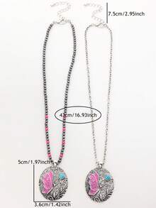 1pc Artistic Butterfly Painted Drip Oil Pendant Necklace For Women - Necklace - View 2