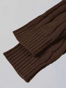Men's Half-Zip Knit Polo Sweater, Old Money Style, Solid Color, Versatile Commuter Wear, Autumn/Winter - Brown - View 3