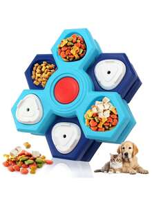 2/3/4 Tier Rotating Pet Dog Bowl, Cat Dog Multi-Layer Feeding Dish Interactive Puzzle Game Anti-Choke Bowl, Pet Supplies, Light Blue, Dark Blue, Ideal Dog Gift - 10ml - View 13