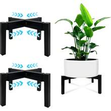 Adjustable Three - Legged Metal Plant Stand For 5"-10" Plant Pots Indoor Or Outdoor Use Single Black Plant Stand For Home Garden Decor Greenhouse Planter Holder - 3 - Mini - View 1