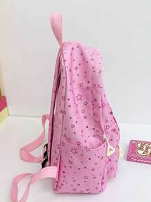 Ba lô Lilo & Stitch màu hồng được cấp phép chính thức - Ba lô họa tiết ngôi sao thời trang, phù hợp cho các hoạt động hàng ngày và đi học - Họa tiết đàn ukulele Stitch màu xanh dễ thương - Ba lô thông thường dung tích lớn với túi phụ kiện phía trước. - Nhiều màu - Xem 5