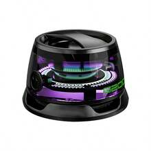 Altavoz Bluetooth magnético para exteriores, regalo para el hogar, altavoz estéreo portátil inalámbrico mini para viajes con luces RGB y soporte para teléfono, compatible con iOS - Multicolor - Ver 10
