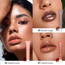 Lip Balm Moisturizing Mirror Lip Gloss Lip Vanilla Mint Iced Coffee Cake Smell Lipstick Transparent Lip Oil - Multicolor - View 4