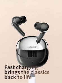 Earbud Nirkabel Bluetooth Acer OHR546TWS: Desain in-ear dengan casing pengisi daya, peredam kebisingan untuk panggilan, suara stereo, nyaman dipakai, cocok untuk bisnis, olahraga, lari, dan kebugaran, kompatibel dengan ponsel iOS/Android. - Satu-Ukuran - View 10