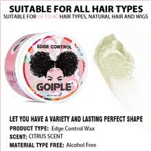 Goiple Extra Hold Edge Control Wax, Water-Based, No Flaking & Non-Greasy Edge Stay Gel For Women Wigs, Baby Hair Gel For All Hair Types, Edge Smoother Defining & Fixing Bangs (113G Size Edge Control Gel, 75G Hair Wax Stick, 3Pcs Edge Brush, 1pc Elastic Wig Band) - 6pcs 粉紅色 6.7oz - 查看 4