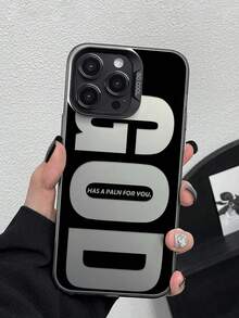 1pc Bible Verse Graphic Phone Case, Shock-Proof Protective Cover, Compatible With IPhone 16 Pro Max/15/14 Plus/13/12/11 - Style 3 (1 Piece) - View 1