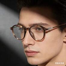 复古时尚圆形镜框眼镜，圆形镜框设计，简约眼镜 WM86151 - 彩色 - 查看 2