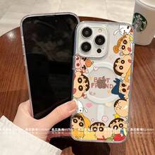 Magnetic Case Crayon Shin-Chan MagSafe Shin-Chan Hard Shell Couple Phone Case Compatible With IPhone 17 16 15 14 13 12 Pro - 無色 - 查看 8