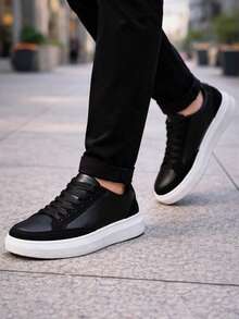 Tênis Sapatênis Masculino Skinner Elegante Para Qualquer Ocasião Confortável e Sofisticado - Preto - Visão 6