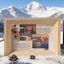 Giấy thủ công chủ đề phong cảnh mùa đông, 24 tờ/hộp, giấy trang trí DIY cổ điển không dính, quà tặng ngày lễ, đồ dùng làm tranh ghép thủ công, văn phòng phẩm sáng tạo cho sổ lưu niệm và trường học. - 4. Băng và tuyết ở vùng núi cao - Xem 11