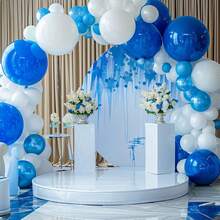 87件套白色气球拱门套装，不同尺寸18、10、5英寸气球套装，适用于生日派对、婚礼周年纪念、圣诞节、万圣节、婴儿派对装饰。 - 彩色 - 查看 9